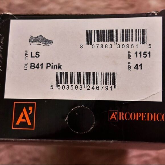 ARCOPEDICO Women’s LS Knit Lace-Up Shoes in the Size 41/9.5-10 US in Pink Color - Picture 8 of 8